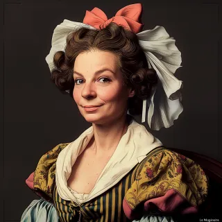 Portrait illustratif de Toinette la servante d'Argant dans la pièce de théâtre le malade imaginaire de Molière